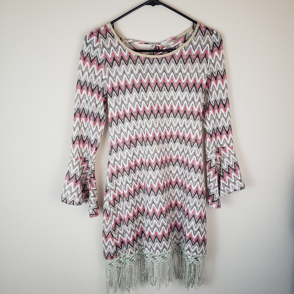 A'reve Chevron Print Dress